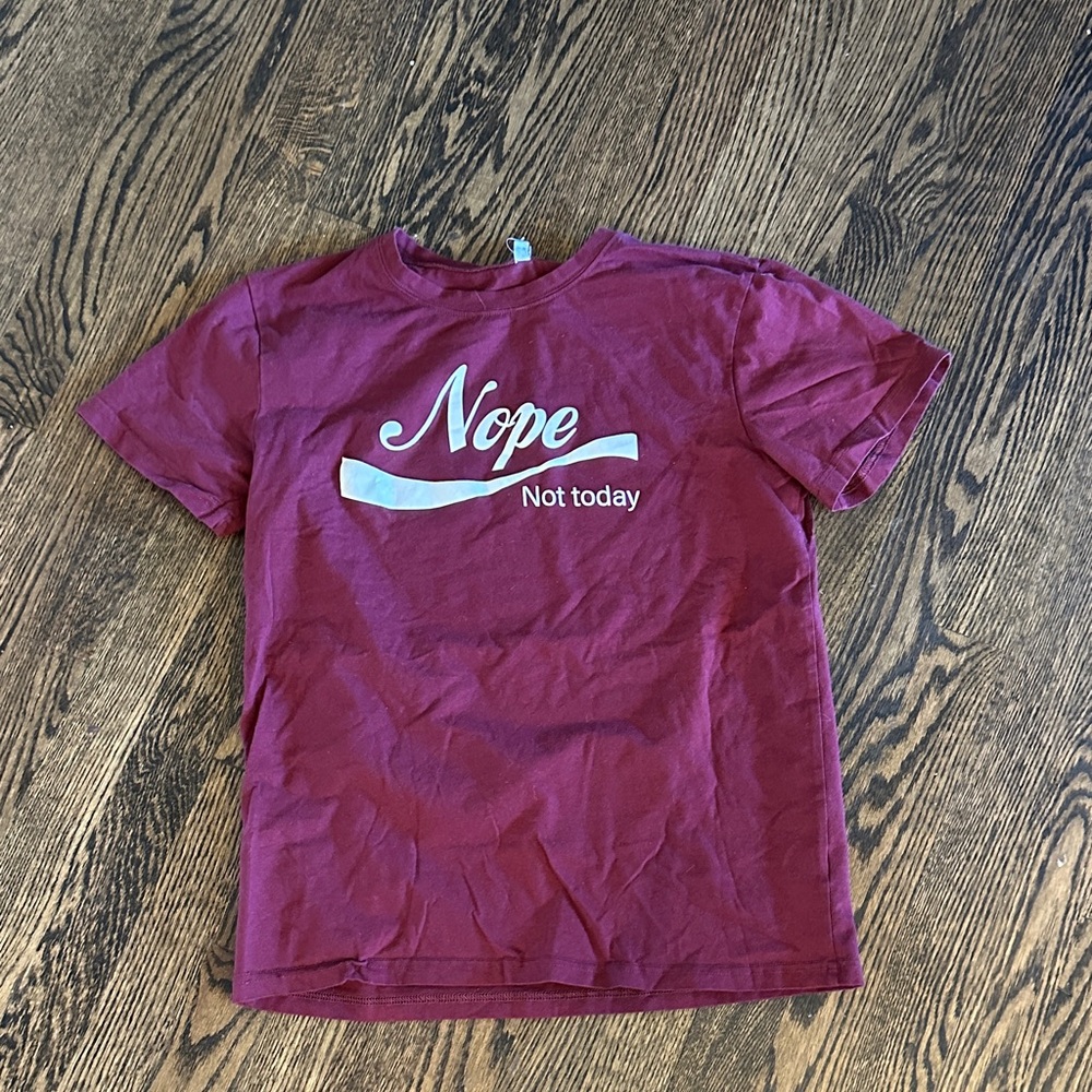 Maroon 'Nope Not Today' Graphic Tee